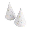 6er-Set Party Hüte Kegel, Geburtstagsfeier Hüte mit Gummiband, je 10,5 x 16,7...