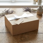 Geschenkbox Papier mit Deckel & Schleife - Faltbare Geschenkschachtel für kle...