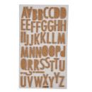 Buchstaben Aufkleber aus Kork - Selbstklebend für Dekoration & Beschriftung a...