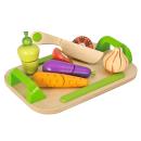 Kinderschneidebrett Holz - Lernspielzeug mit 12-teiligem Gemüse-Set - Schneid...