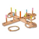 Outdoor Ringwurfspiel aus Kiefernholz - Wurfspiel mit Sisalringen, 50x50cm - ...