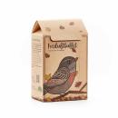 Vogelfutter-Haus aus festem Karton – Futterstation mit Sitzstange, 200g Vogel...