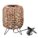 Tischlampe aus Wasserhyazinthe und Metall - Metallgestell mit drei Beinen - b...