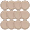 Zuckerrohr Teller 12er-Set - Biologisch abbaubar - Ø 18 cm - Robust für kalte...