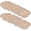 Zuckerrohrschüsseln 12er-Set - Biologisch abbaubare Teller für Partys & Cater...