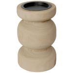 Kerzenständer Paulowniaholz Natur - Edler Kerzenhalter für Kerzen bis Ø 8 cm ...