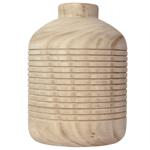 Blumenvase Paulowniaholz - Feine 3D-Verzierung - Braun - Stilvolle Deko für f...