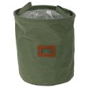 Pflanzsack aus Baumwolle grün - Moderner Textil-Übertopf mit Schutzfolie - Ø ...