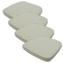 4er Premium Outdoor-Stuhlkissen Beige - UV-Schutz, wasserabweisend, bequem - ...