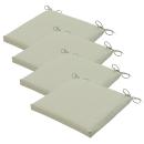 4er Outdoor Stuhlkissen - Beige 40x40cm - Wasserabweisend, UV-Schutz, weiche ...