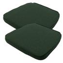 Stuhlkissen Outdoor 2er-Set - Wasserabweisend, Grün - 48x48x7cm - UV-Schutz -...