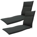 2er-Set Liegen-Auflagen Madison Ökostoffe dunkelgrau 190x60x6cm - Wasserabwei...