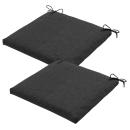2er Outdoor Stuhlkissen Dunkelgrau 40x40cm - Wasserabweisend mit UV-Schutz & ...