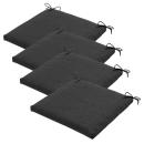 4er Outdoor Stuhlkissen Set Dunkelgrau 40x40cm - UV-Schutz - Wasserabweisend ...
