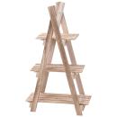 Blumentreppe aus Holz - Pflanzenleiter mit 3 Ebenen - Dekorativer Blumenständ...