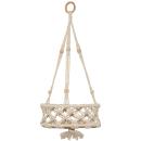 Makramee Hängedekoration mit Ablagefläche - Stylische Boho Deko zum Aufhängen...