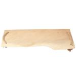 Servierplatte Kautschukholz - Servierbrett mit Jutegriffen für Tee Kaffee Geb...