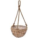 Hängeblumentopf Draht-Jute-Pflanzenkorb - Für Blütenpracht auf Terrasse, Gart...