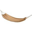 Hängematte hellbraun - 200x100cm Baumwolle-Polyester - Robust, weich, bis 110...