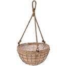 Pflanzen-Hängekorb aus Draht & Jute - Ideal für Blumen, Kräuter & Obst - Ø 30...