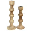 Kerzenständer Bubbles 2er-Set aus Mangoholz - Edle Kerzenhalter für gemütlich...