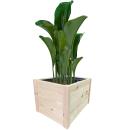 Holz Blumenkasten Braun - Pflanzkübel mit Innenfolie für Balkon, Terrasse & G...