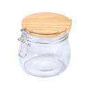 Vorratsglas mit Bügelverschluss - Glasdose mit Bambus-Deckel luftdicht 0,45l ...