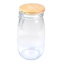 Vorratsglas mit Bügelverschluss - Glasdose mit elegantem Bambus-Deckel & 1,4L...