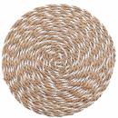 Tischset Stroh-Polyester-Geflecht rund Ø 38 cm - Schützt vor Kratzern & Fleck...