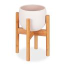 Blumentopfhalter aus Bambus - Verstellbarer Pflanzenständer für diverse Topfg...