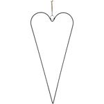 Herzanhänger Metall - Edles Dekoherz zum Aufhängen - Rustikales Eisen Schwarz...