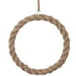 Dekokranz zum Hängen aus Jute & Metall - Ø 20 cm - Naturfarben zum Selbstgest...