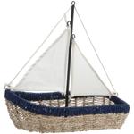 Aufbewahrungskorb Segelschiff Maritim - Dekokorb aus Seegras & Eisen - Nordis...