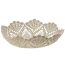 Dekoschale Makramee aus Baumwolle - Boho-Style Korb mit Metallrahmen für Schm...