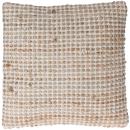 Kissen aus Baumwolle & Jute geflochten - Natürlicher Ethno-Stil Dekokissen - ...