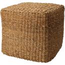 Pouf Schilf würfelförmig - Vielseitiger Sitzhocker Natur - L 42 x H 41 cm - T...