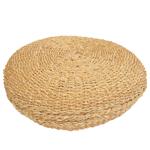 Sitzpouf gross aus Schilf - Rundes Bodenkissen für gemütliche Sitzecken - Nat...