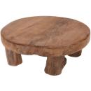 Dekobrett aus Teakholz mit Füssen - Edle Servierplatte & Holzbrett für Blumen...