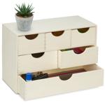 Schubladenbox Holz mit 6 Fächern - Kreativ gestalten & bemalen - Ordnungsbox ...