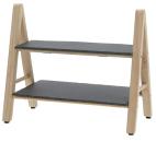 Etagere aus Schiefer & Kiefernholz - 2-stufiger Servierständer für Kuchen, Ge...