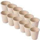 Trinkbecher aus Zuckerrohr 12er Set - Kompostierbarer Einmalbecher für Heiss-...