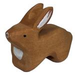 Holzfigur Hase handgefertigt - nachhaltig & mit Bio-Ölen poliert - 5,5x4x2cm ...