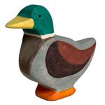 Holztier Ente, handgefertigt, 7,5 x 6 x 2 cm