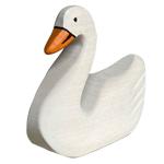 Holztier Schwan - Handgefertigt, 15x8x3 cm - Nachhaltig, Bio-Öle poliert - Fö...