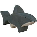 Holztier Haifisch - Handgefertigt, nachhaltig & mit Bio-Ölen poliert - 16x8x3...