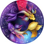 Sternzeichen Holz Puzzle Fische - 180 Teile - Horoskop Ø 24 cm - Entspannung ...