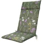 Luxuriöse Hochlehner-Auflage, Gartenstuhlkissen wasserabweisend, Blumenmuster...