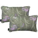 2er-Set Bequemes Deko-Kissen Outdoor, Blumenmuster grün, 30 x 50 x 10 cm, wet...