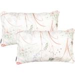 2er-Set Bequemes Deko-Kissen Outdoor, Blumenmuster weiss, 30 x 50 x 10 cm, we...