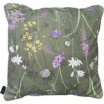 Bequemes Deko-Kissen Outdoor, Blumenmuster grün, 50 x 50 x 10 cm, wetterfest,...